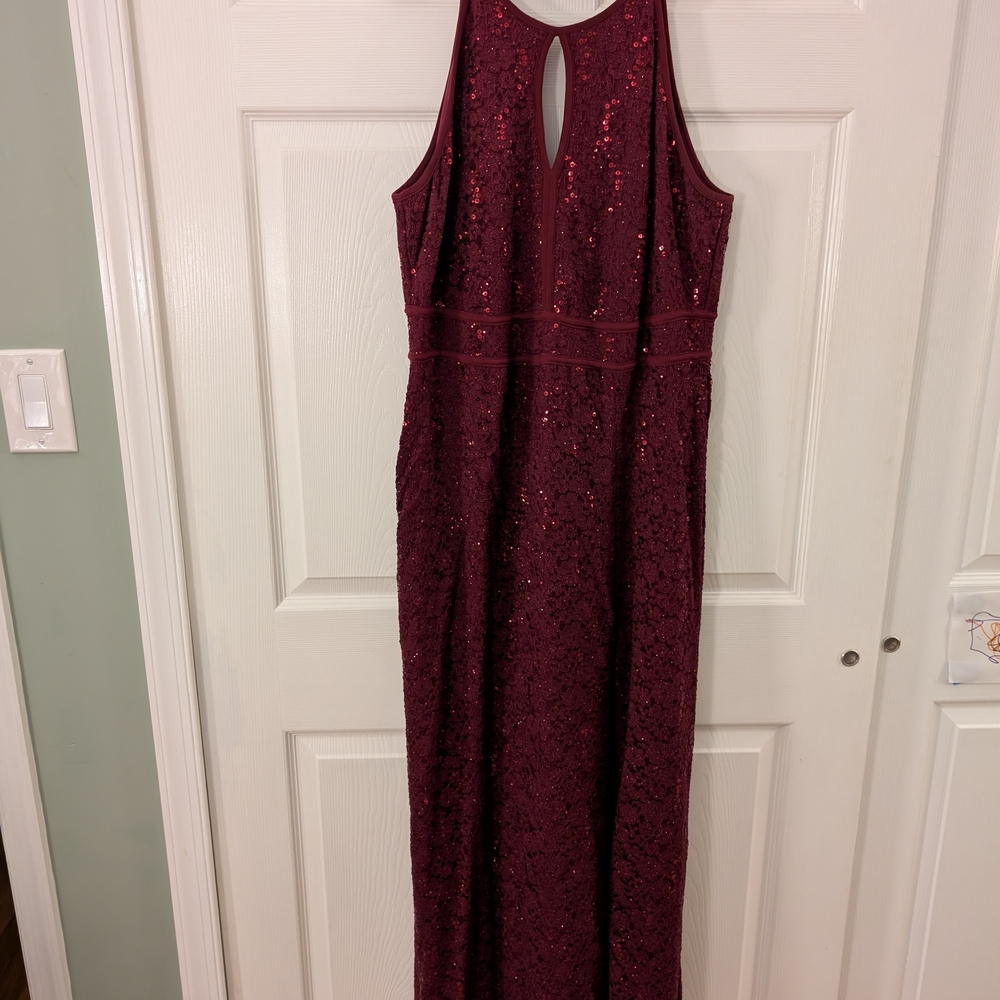 Morgan & Co. Deep Red Sequin Dress